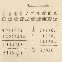 Operazioni con riporto fino alle decine di migliaia [anni Venti] - <em>Come lavorano e imparano gli alunni delle Classi Montessori</em> , in "L'Idea Montessori", a.II, n.8, aprile 1929, p.9.$$$323